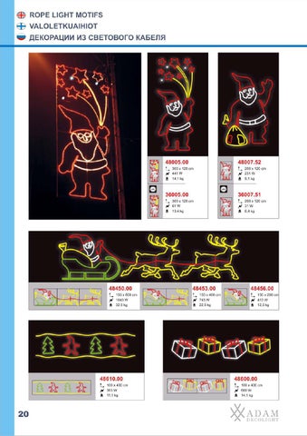 ADAMLIGHTS Adam Decolight Christmas 灯饰目录 2008 / 2009 eng fin rus 第 20 页