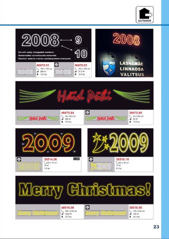 ADAMLIGHTS Adam Decolight Christmas 灯饰目录 2008 / 2009 eng fin rus 第 23 页