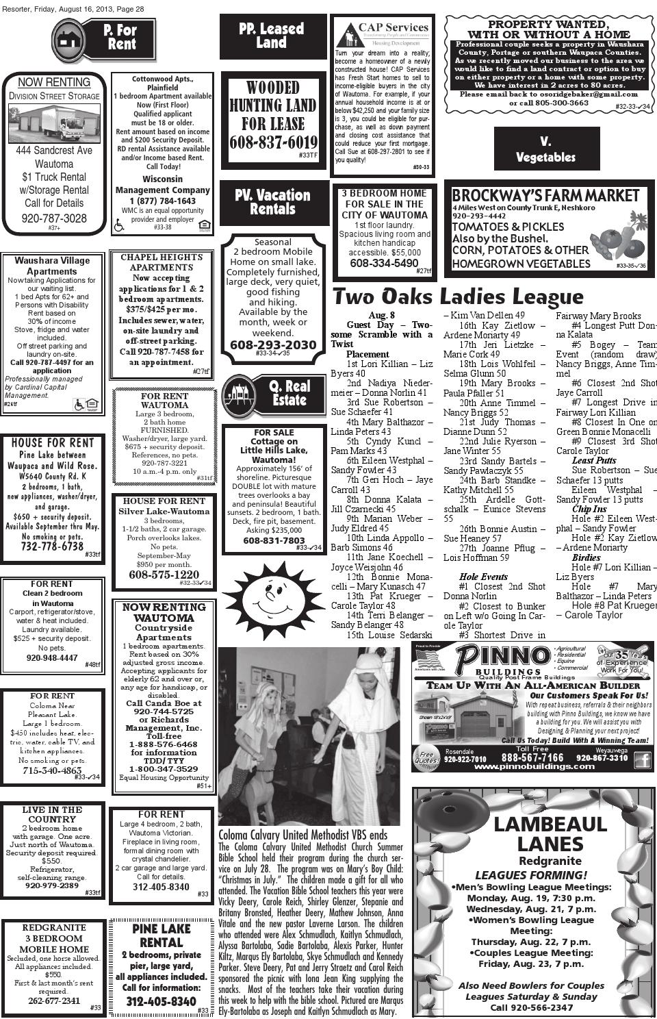 Central Wisconsin Resorter No. 33 by Wautoma Newspapers Issuu