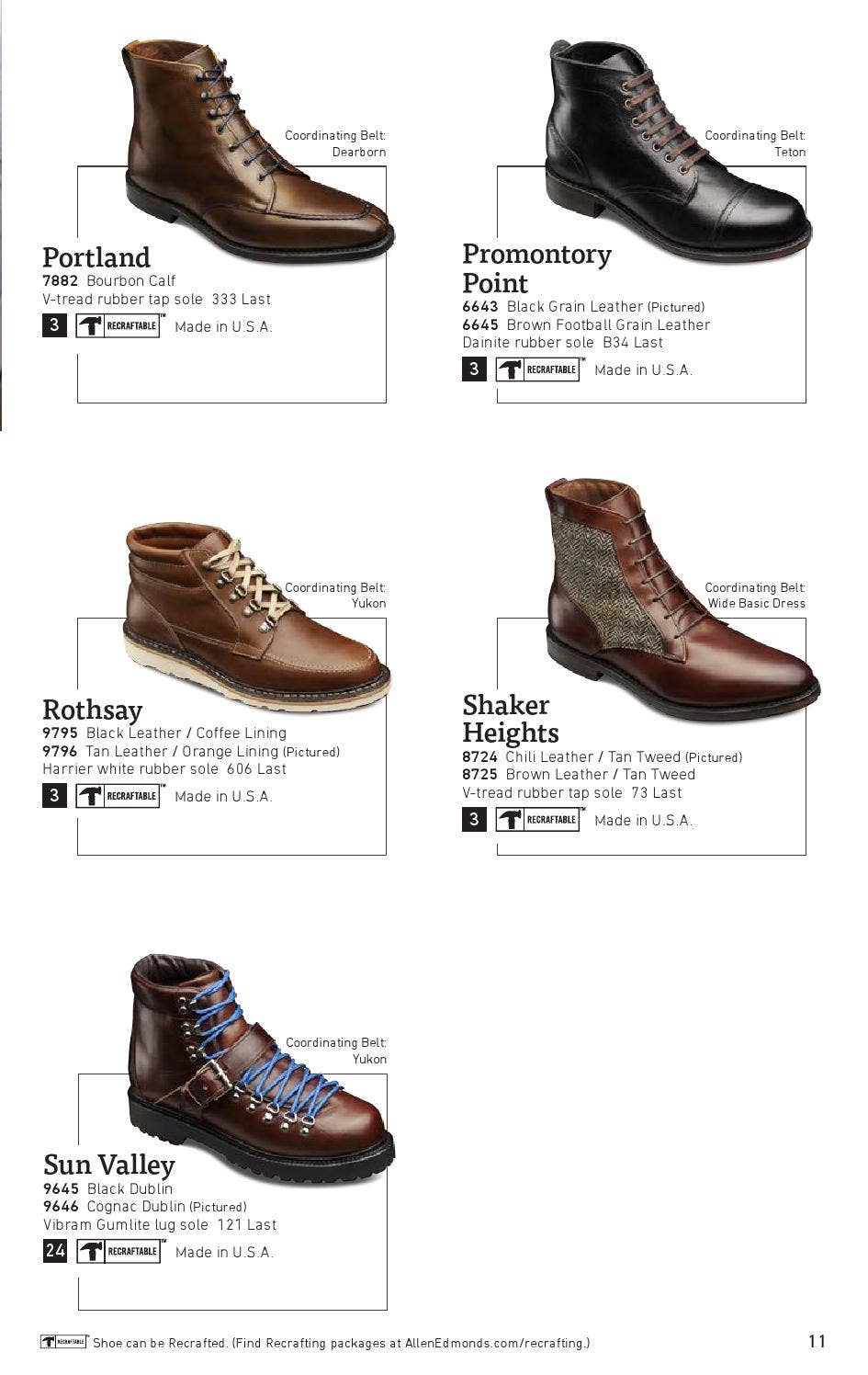 Allen Edmonds Dundee レザーブーツ7E Allen Edmonds Dundee 2.0 Black