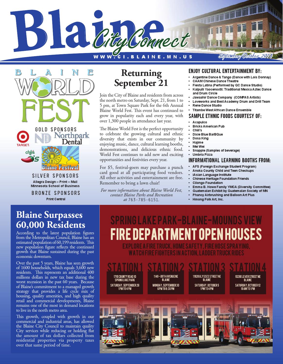 Blaine CityConnect 2013 Sept/Oct by City of Blaine Issuu