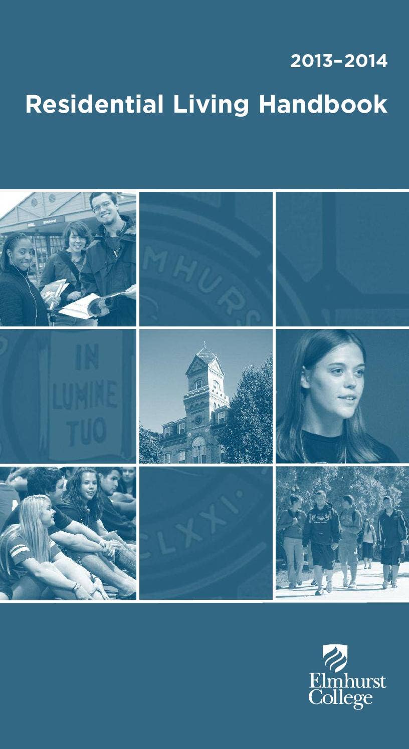 Residence Life Handbook 2013-14 by Elmhurst University - Issuu