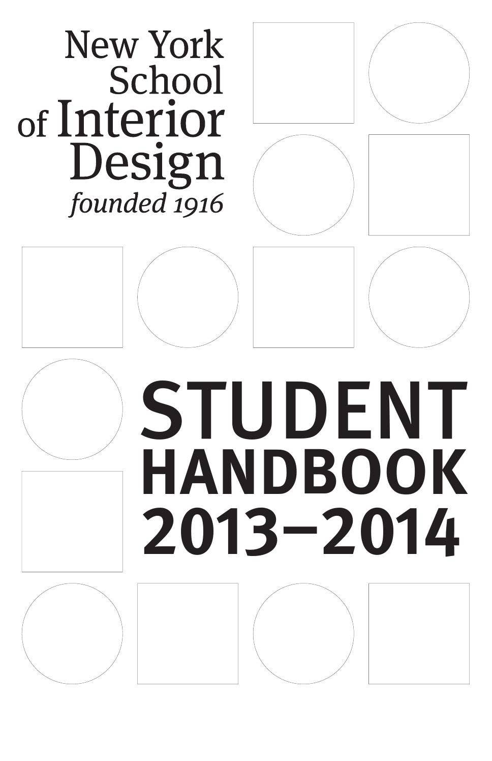 NYSID Student Handbook 2013/2014 by New York School of Interior Design