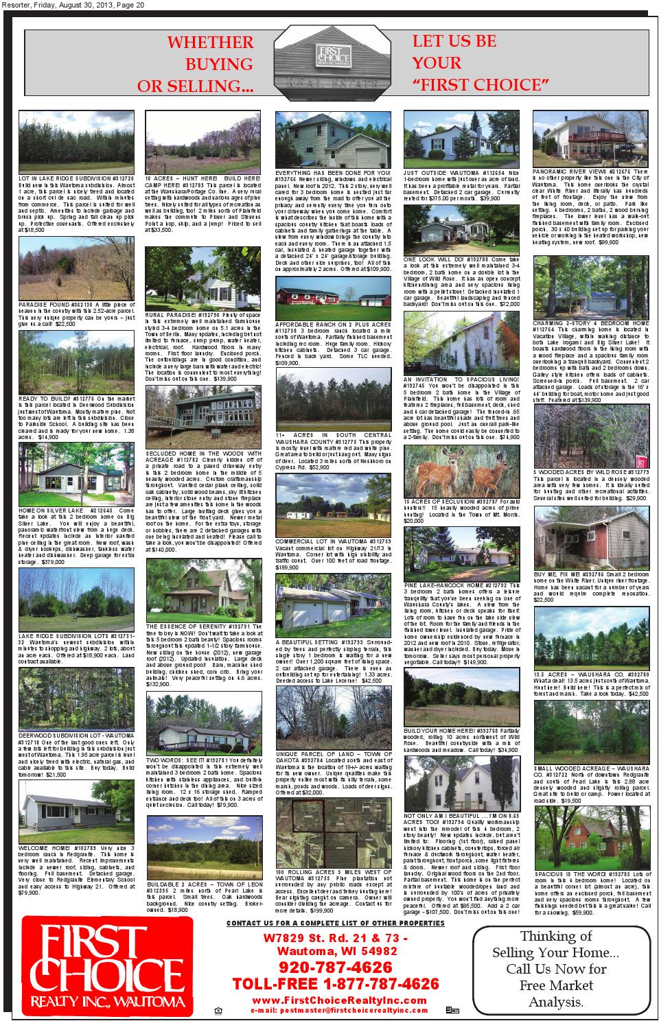 Central Wisconsin Resorter 2013 No. 35 by Wautoma Newspapers Issuu
