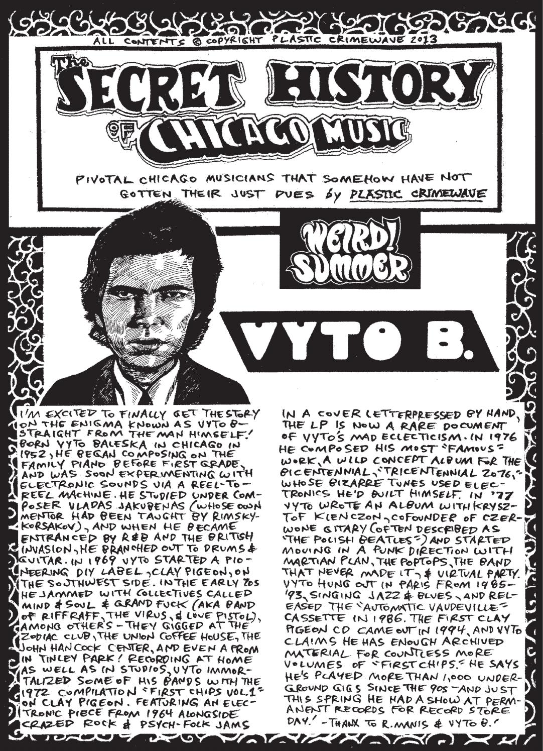 The Secret History of Chicago Music: Vyto B by Chicago Reader - Issuu