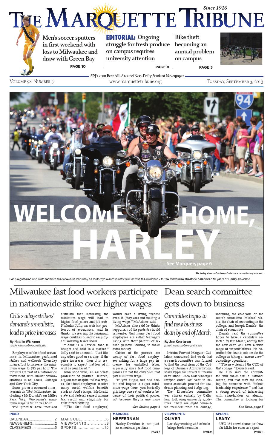 The Marquette Tribune Sept. 3, 2013 by Marquette Tribune Issuu