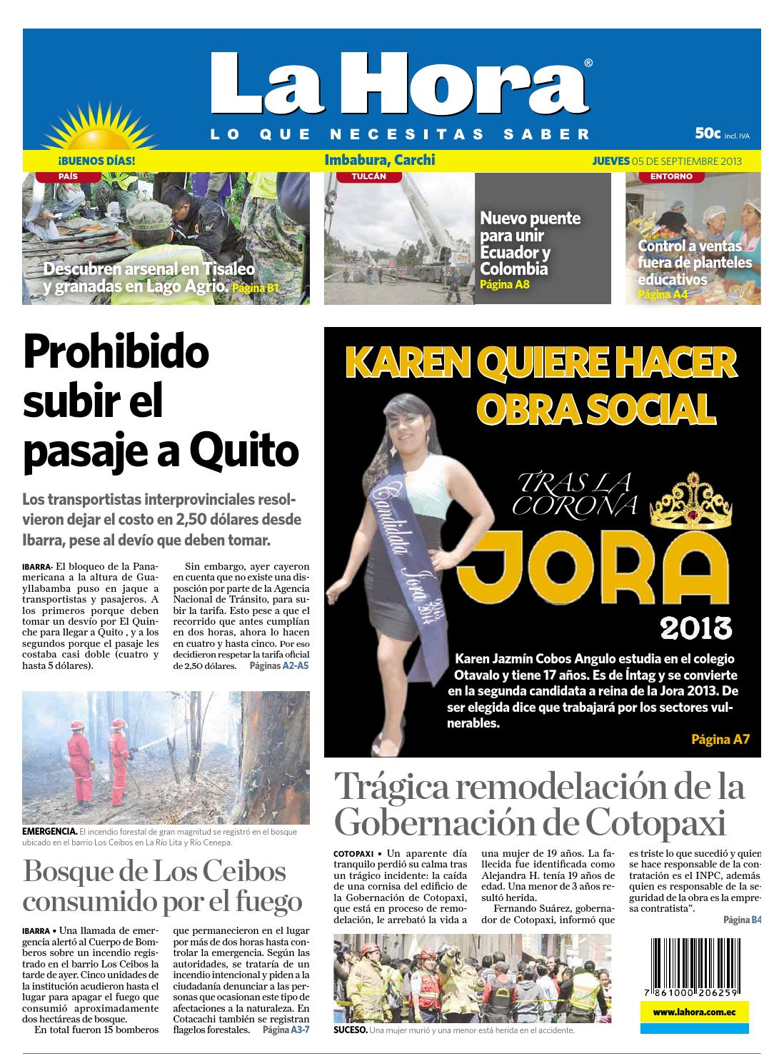 La Hora Imbabura 5 De Septiembre De 2013 By LA HORA Ecuador Issuu