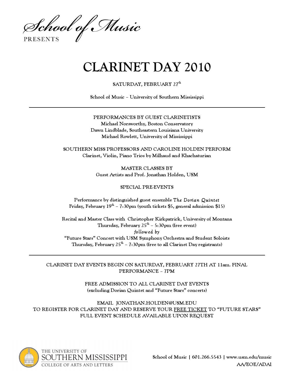 Day 2010 by The University of Southern Mississippi School of