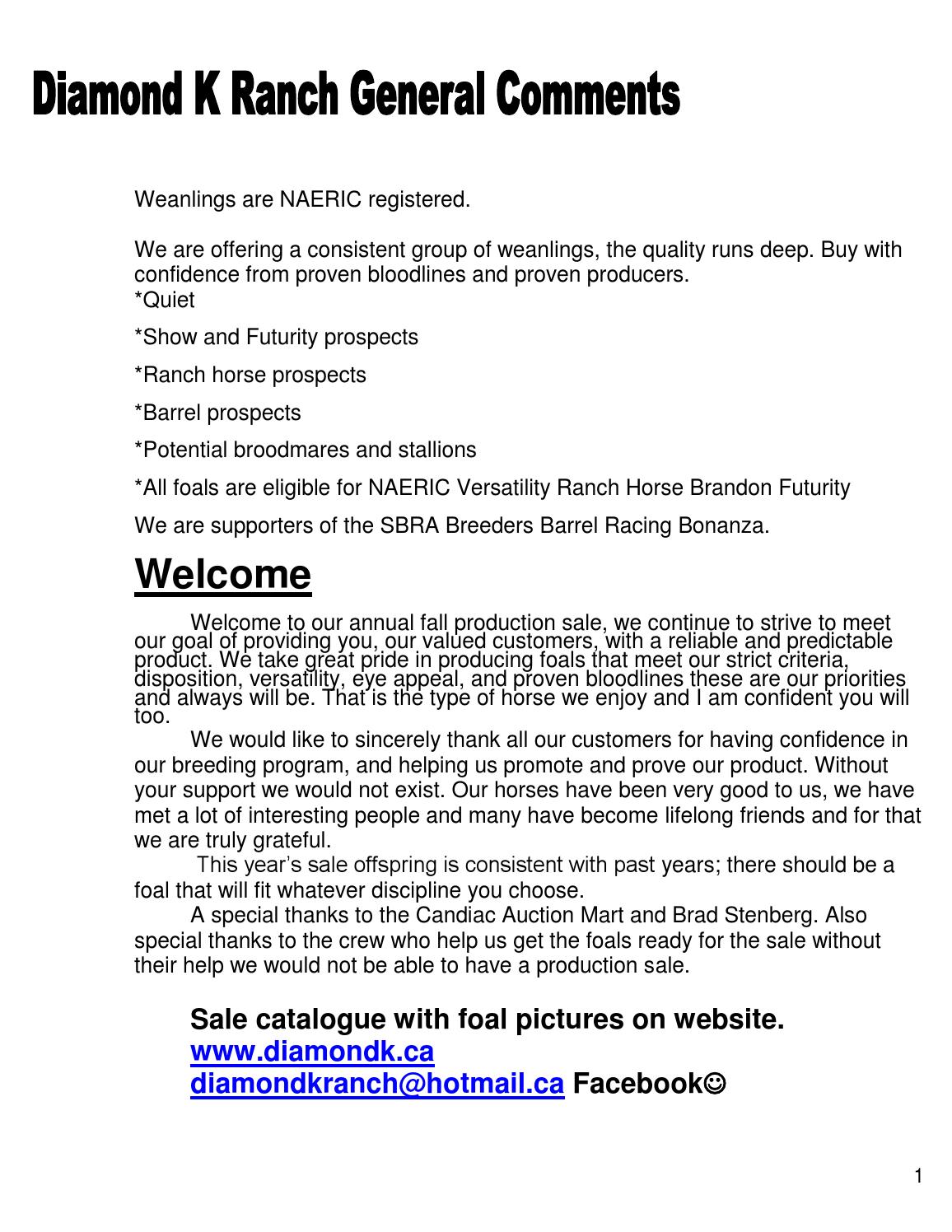 Diamond K Sale Catalogue by Shelby King Issuu