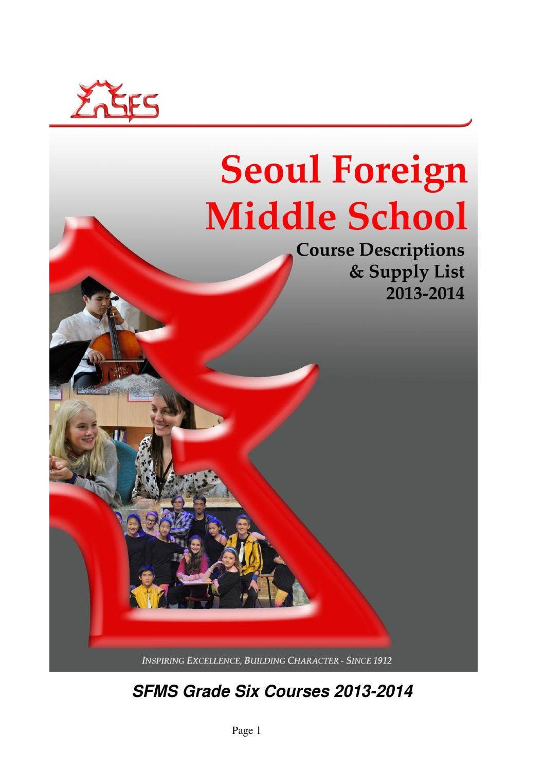 Middle school course description guide 2013 2014 by Seoul Foreign ...