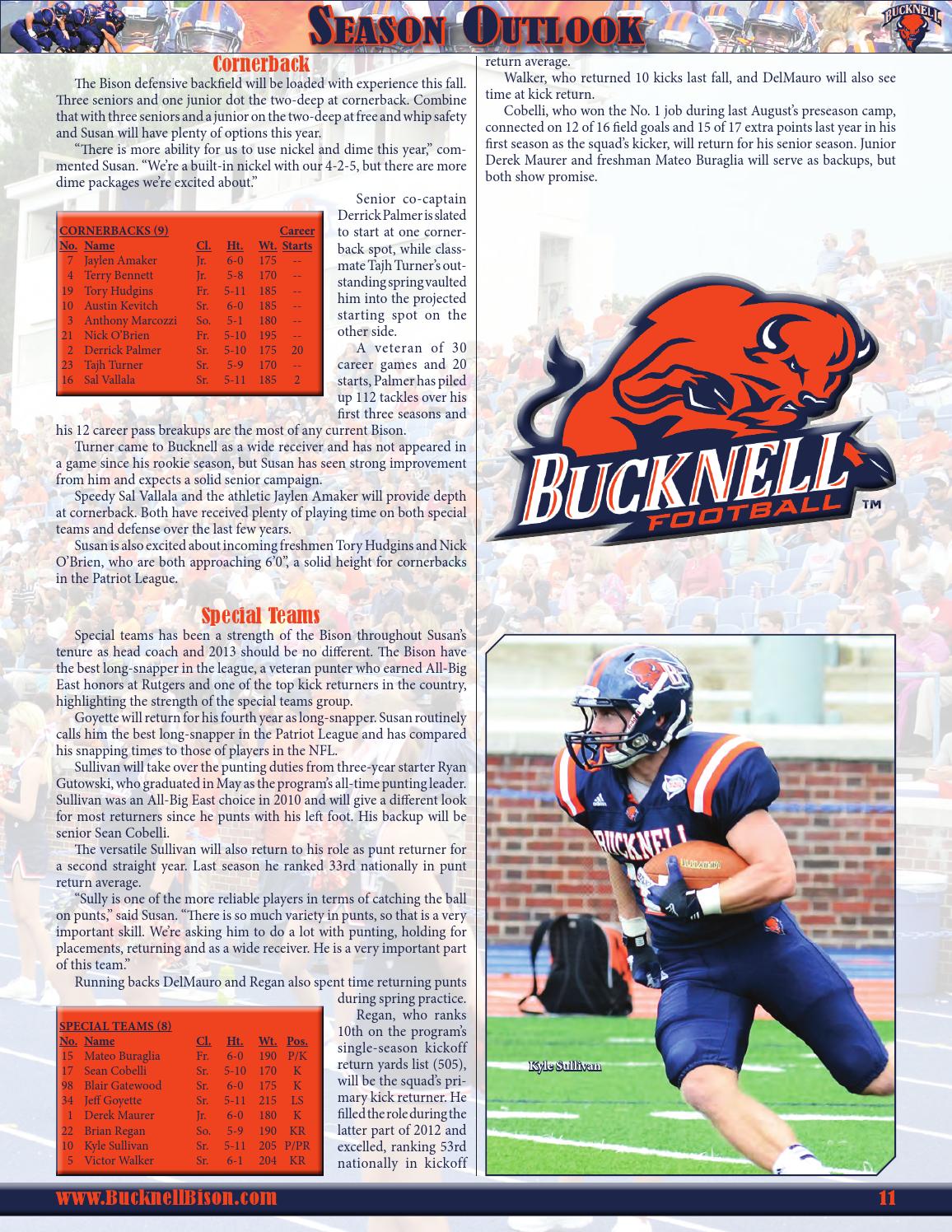2013 Bucknell Football Guide by Bucknell University Issuu