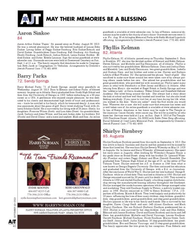 Atlanta Jewish Times No 36, Sept 13 by Atlanta Jewish Times - Issuu