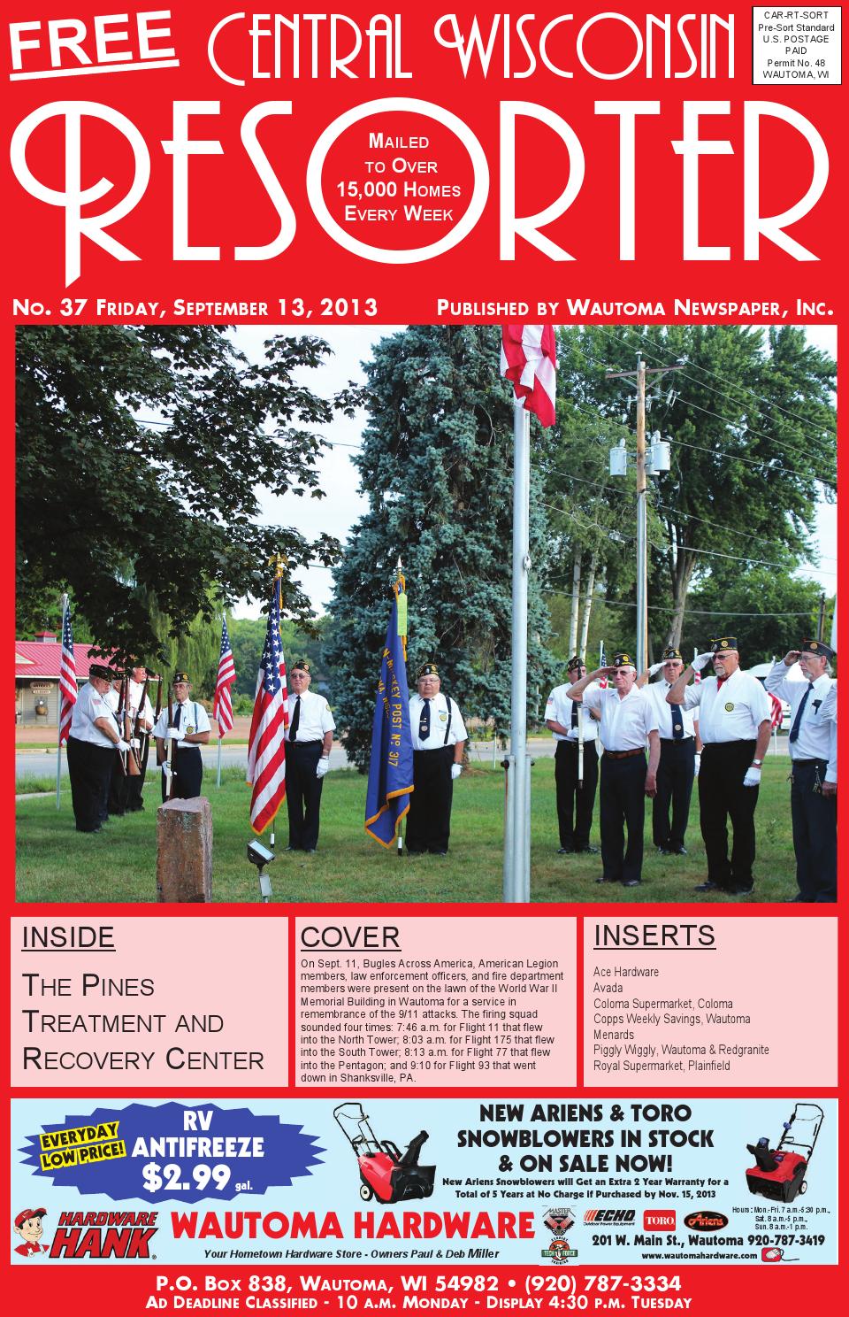 Central Wisconsin Resorter 2013 No. 37 by Wautoma Newspapers Issuu