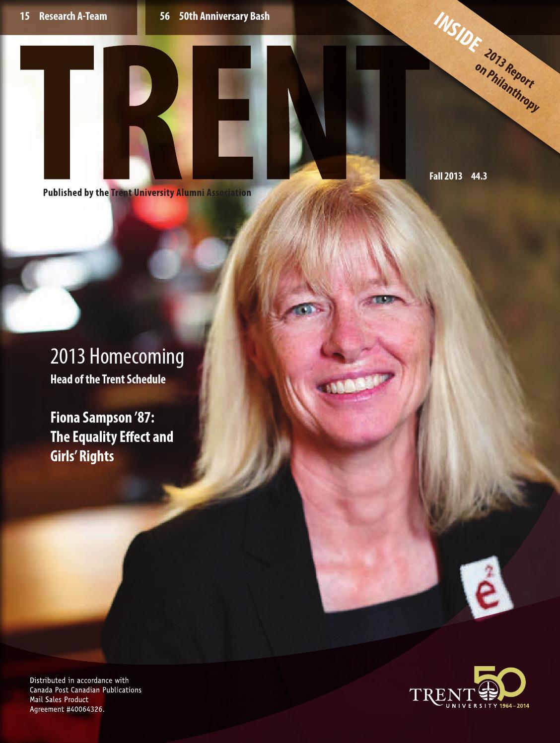 Trent Magazine Fall 2013 by Trent University Issuu