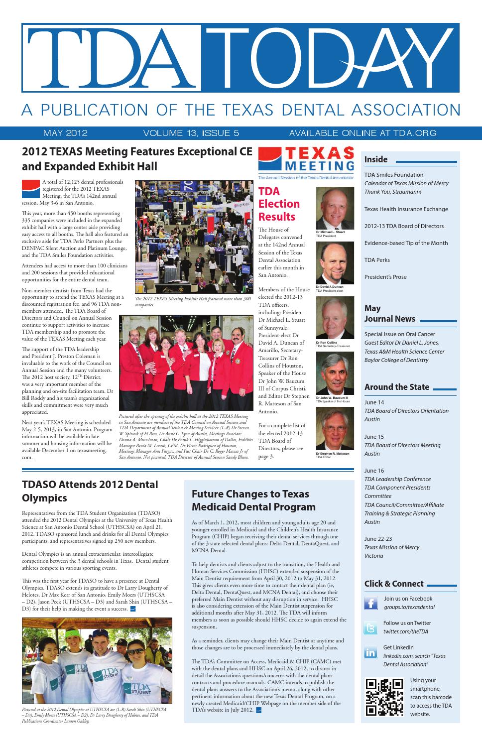 MAY 2012 TDA TODAY by Texas Dental Association Issuu