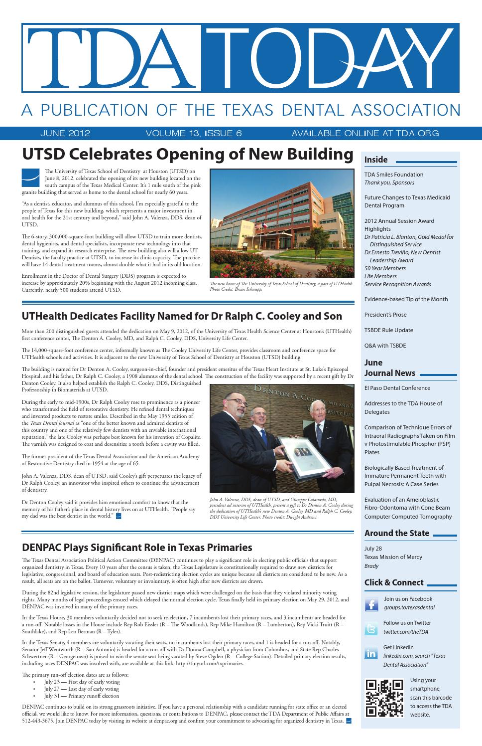 June 2012 TDA TODAY by Texas Dental Association Issuu