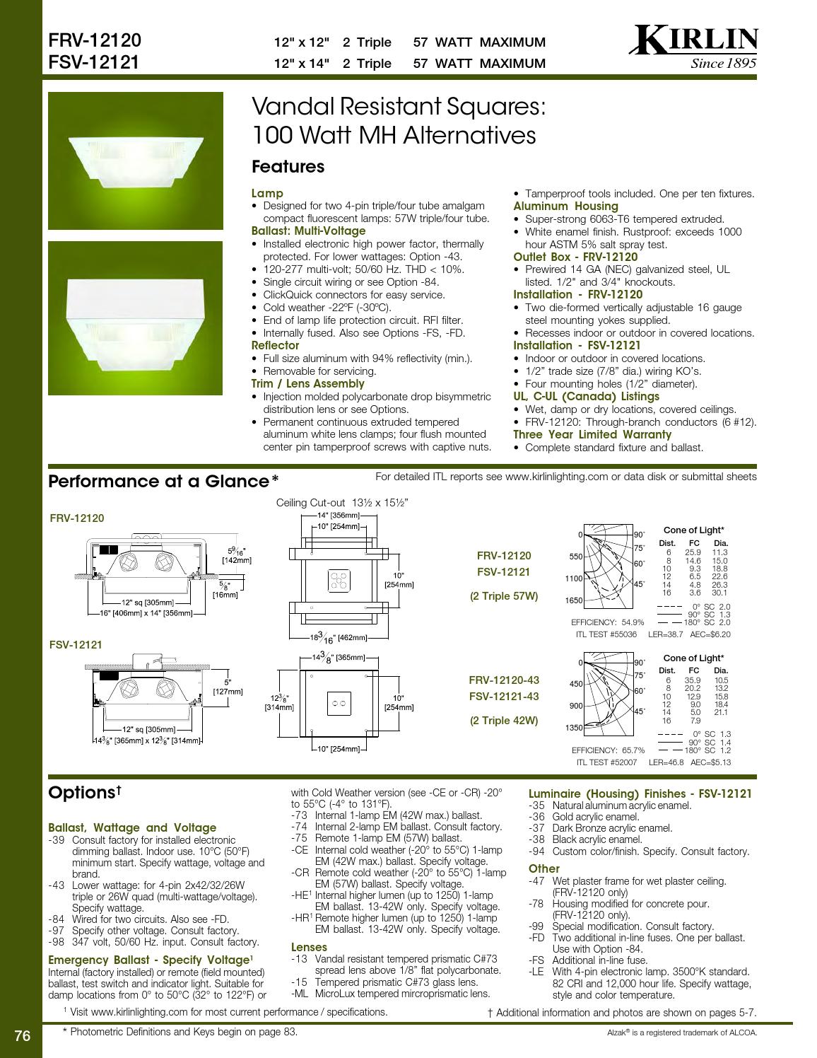 *Kirlin's Compact Fluorescent Lighting Catalog 0507FL by The Kirlin