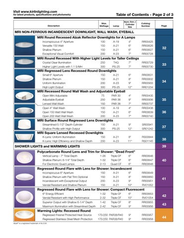 The Kirlin Company *Kirlin's Patient and Exam Healthcare 灯饰目录 08HC 第 3 页