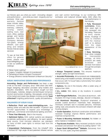 The Kirlin Company *Kirlin's Patient and Exam Healthcare 灯饰目录 08HC 第 6 页