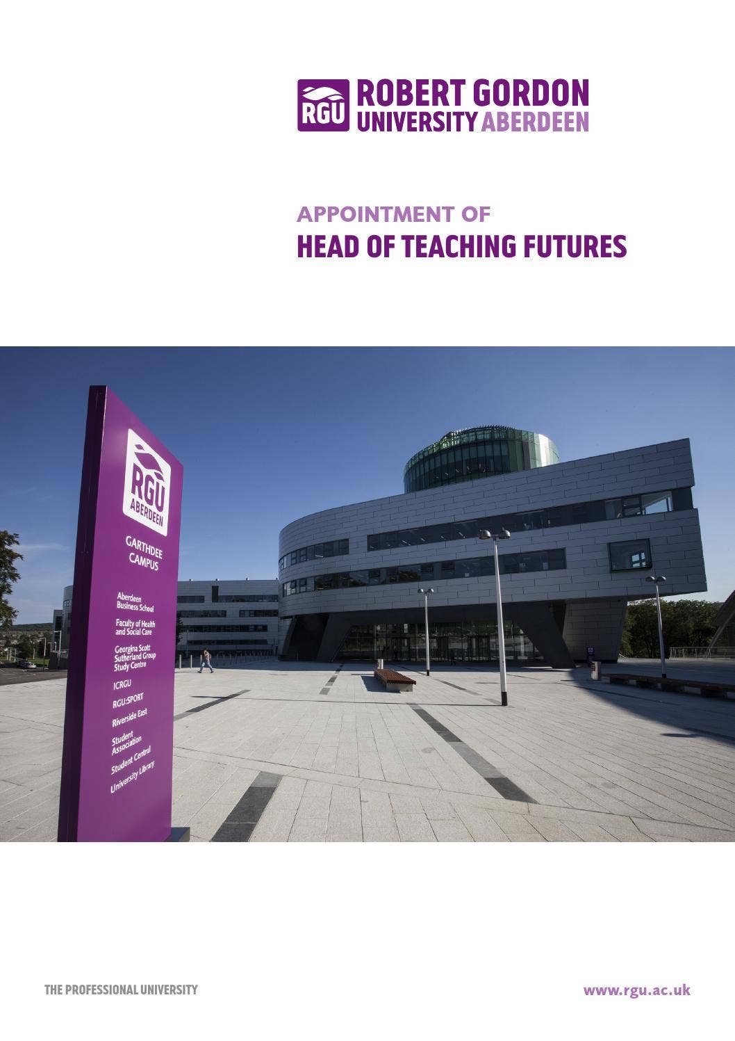 RGU Head of Teaching Futures post by The Robert Gordon University - Issuu