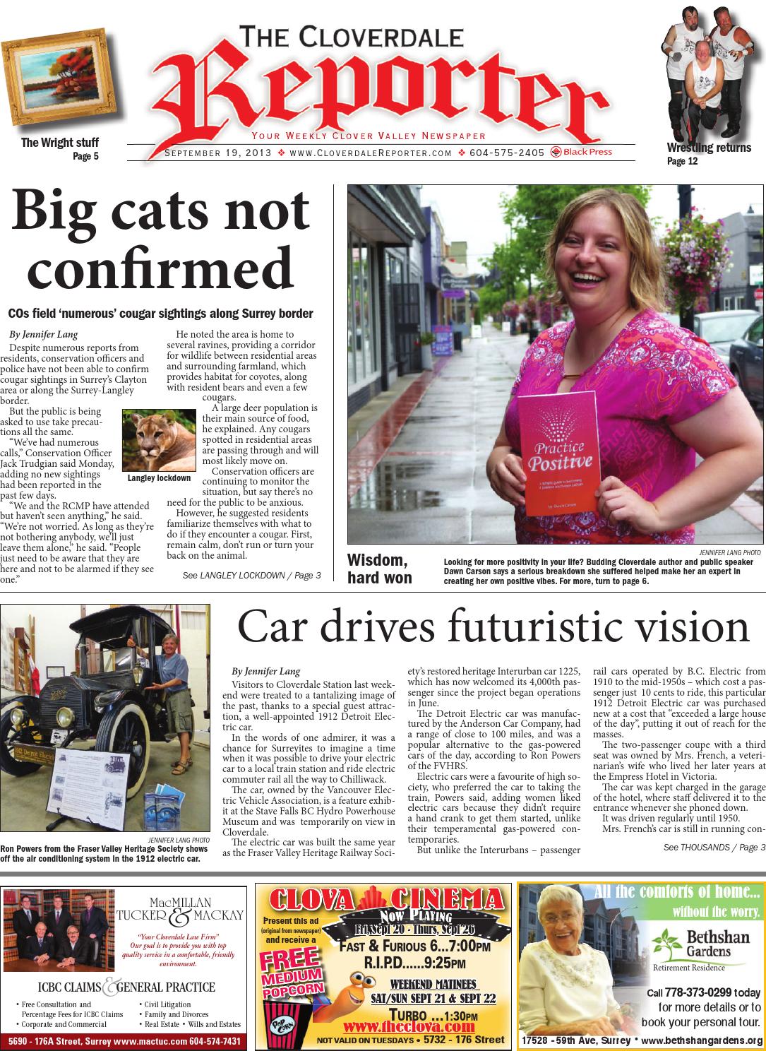 Cloverdale Reporter, September 19, 2013 by Black Press Media Group Issuu