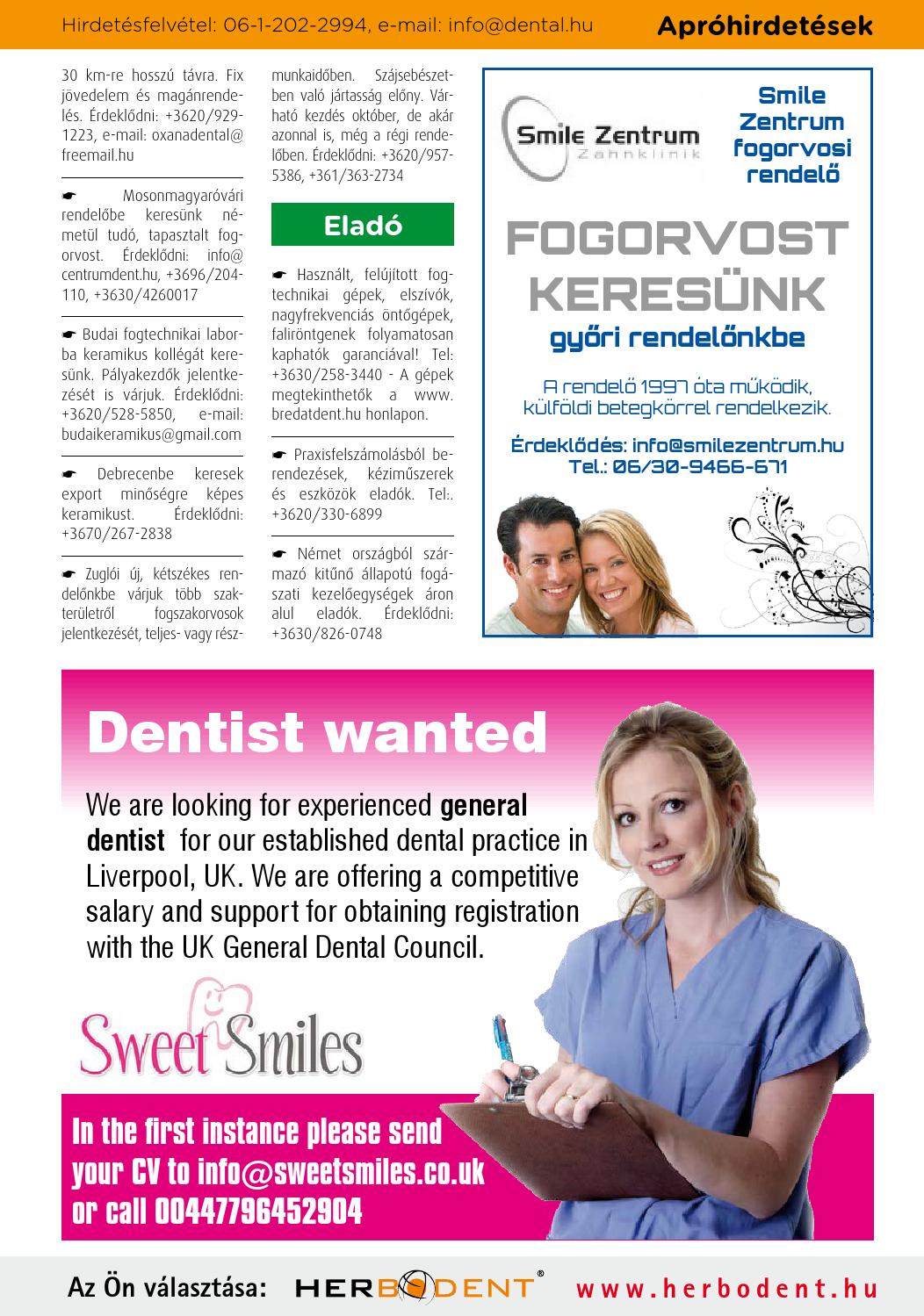Dental borze 2013 10 by Dental Press Hungary Issuu