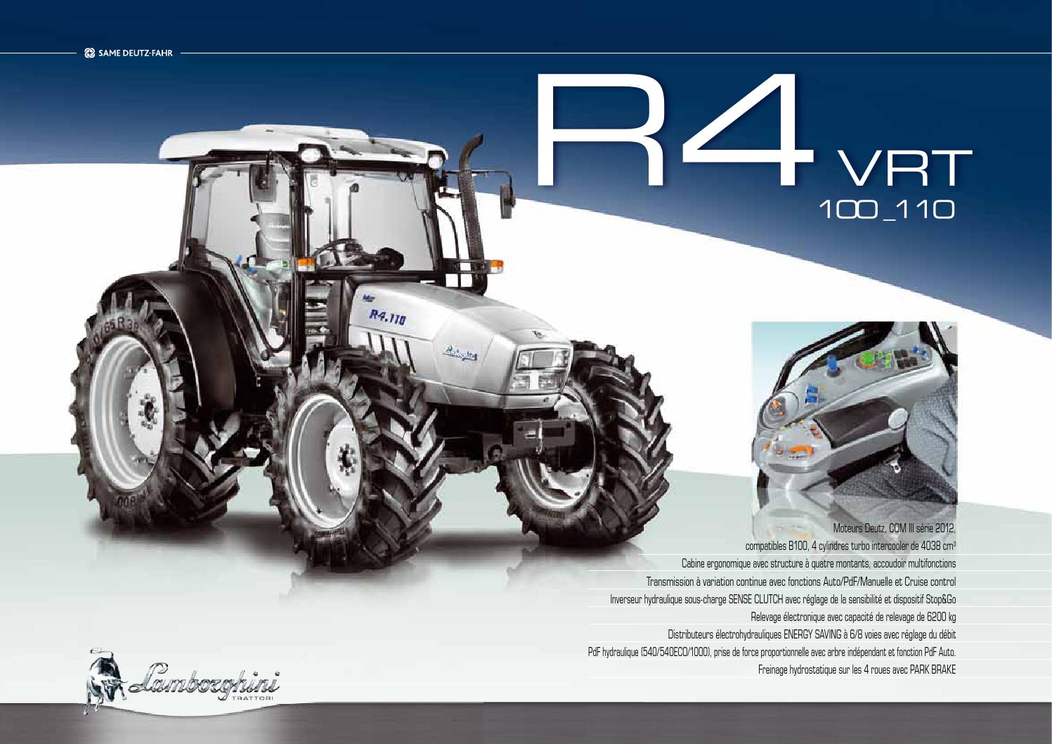 Moteur Deutz 4 Cylindres Fiche Technique Pdf R4 vrt fiche technique fr by Lamborghini Trattori - Issuu