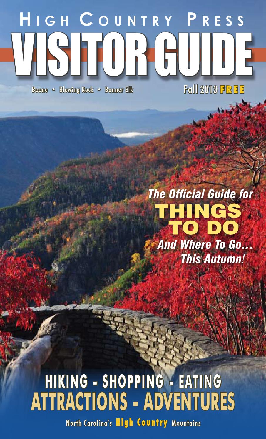 High Country Visitor S Guide Fall 2013 By High Country Press Issuu