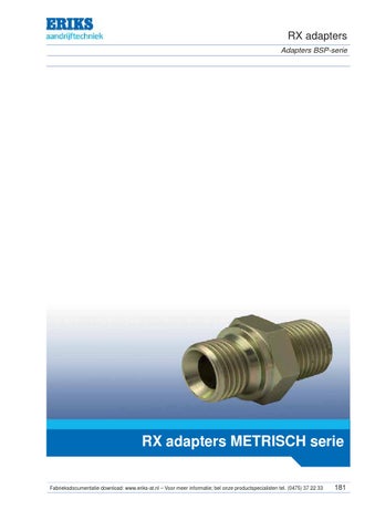 Eriks rx adapters by ERIKS Nederland - Issuu