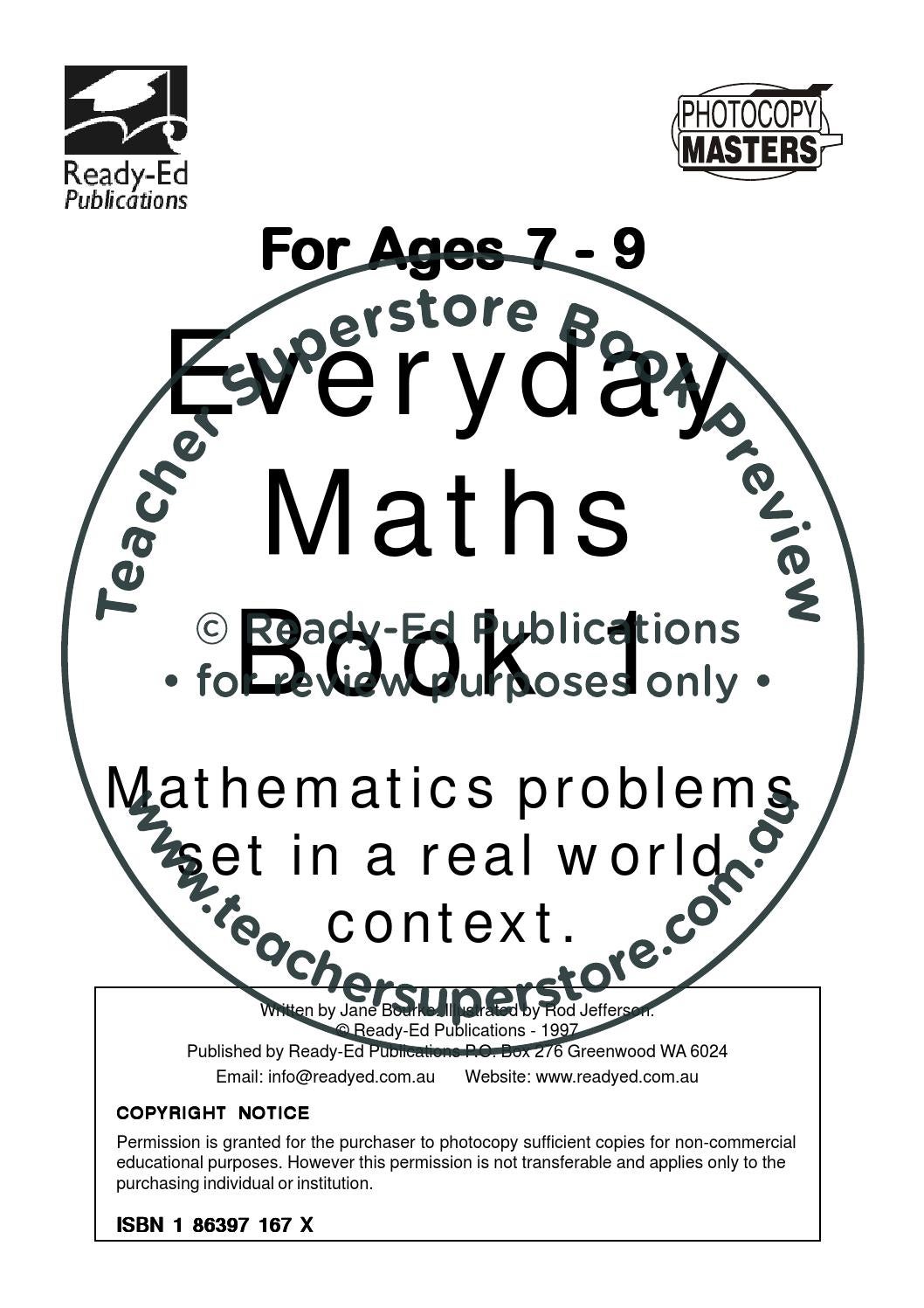 Everyday Maths: Book 1 - Ages 7-9 by Teacher Superstore - Issuu