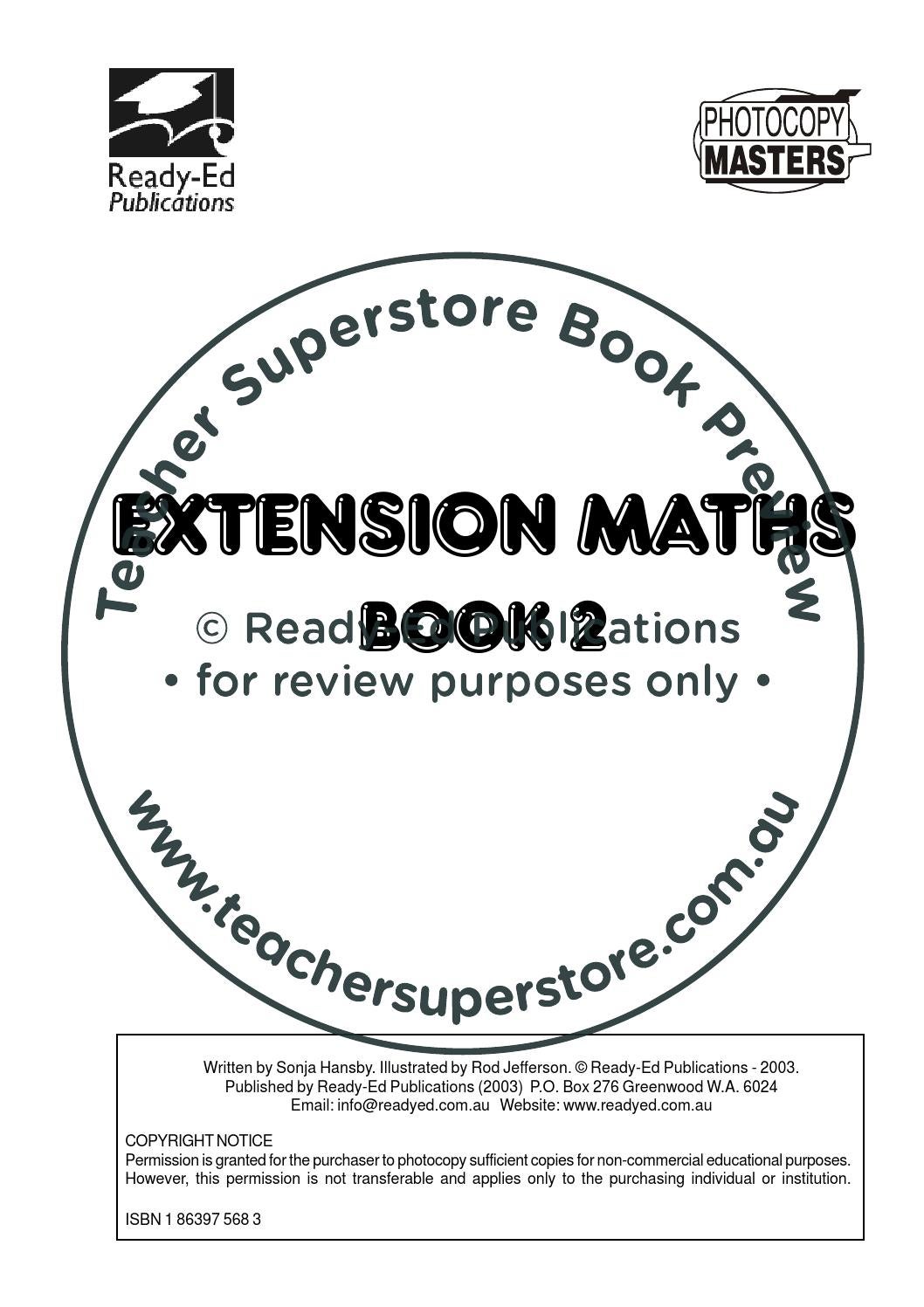 Extension Maths Series Book 2 Ages 68 by Teacher Superstore Issuu