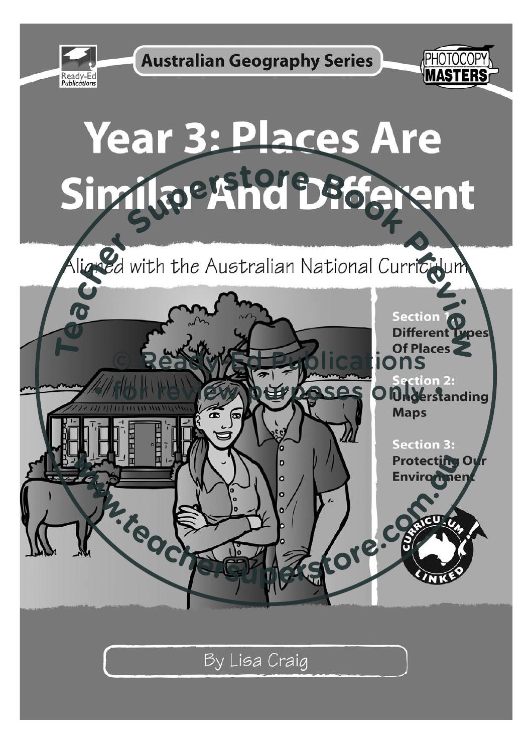 Australian Geography Series Year 3 Places Are Similar and Different