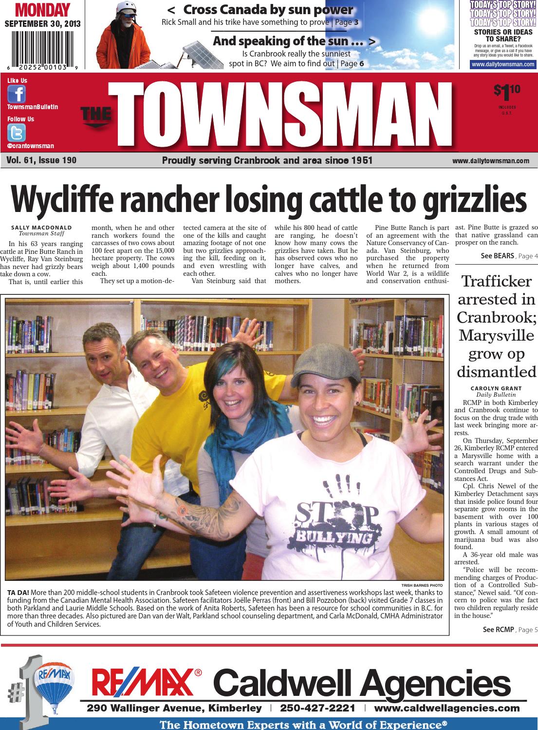 Cranbrook Daily Townsman, September 30, 2013 by Black Press Media Group -  Issuu