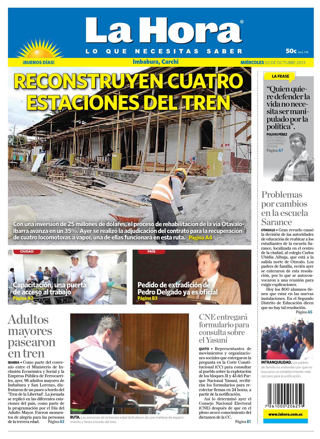 La Hora Imbabura 02 Octubre 2013 By LA HORA Ecuador Issuu