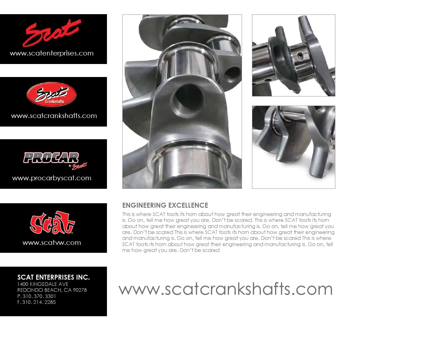 SCAT Crankshafts 2013 (90) by Scat Enterprises Issuu