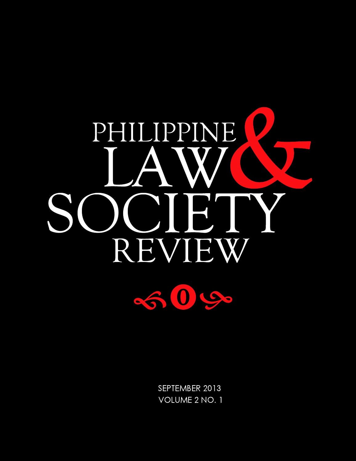 Philippine Law and Society Review Volume 2, Number 1 by University of