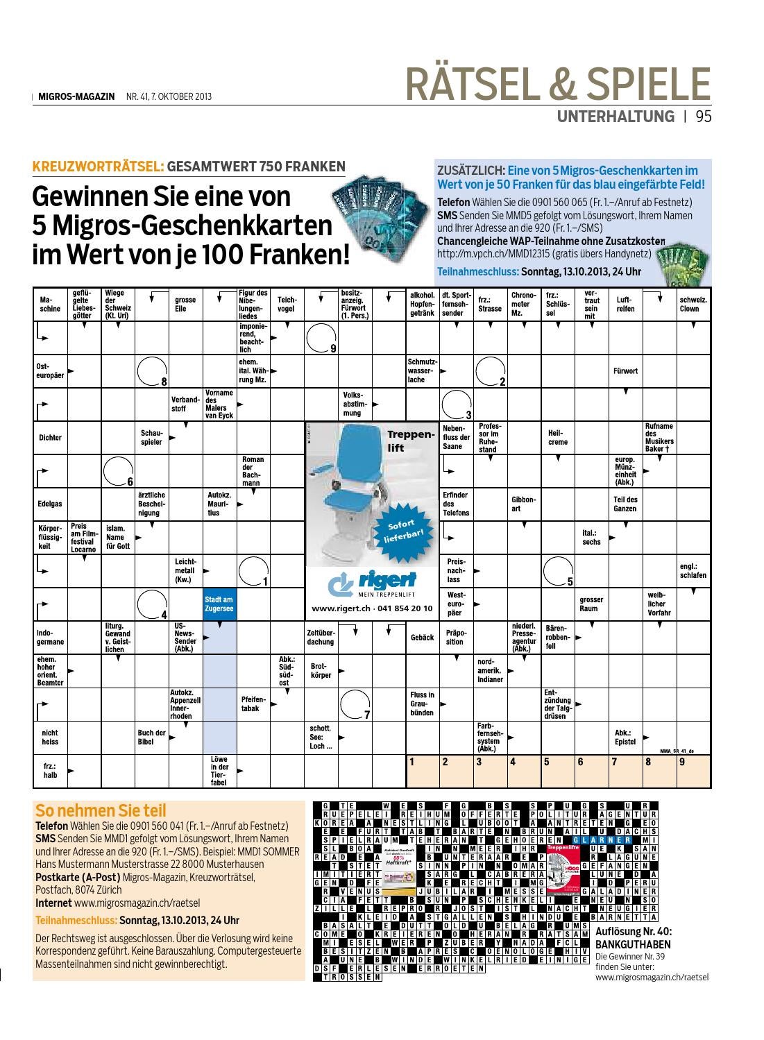 Kreuzworträtsel 50 Kreuzworträtsel 50