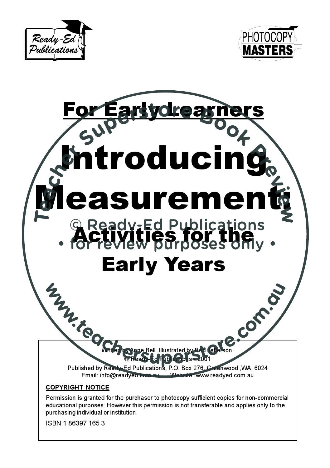 Introducing Measurement by Teacher Superstore Issuu