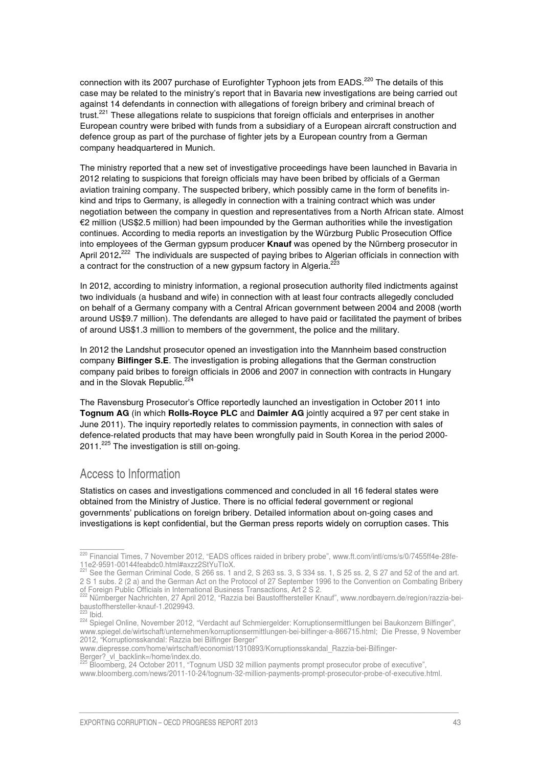 Exporting Corruption Progress Report 13 Enforcement Of Oecd Convention By Transparency International Issuu