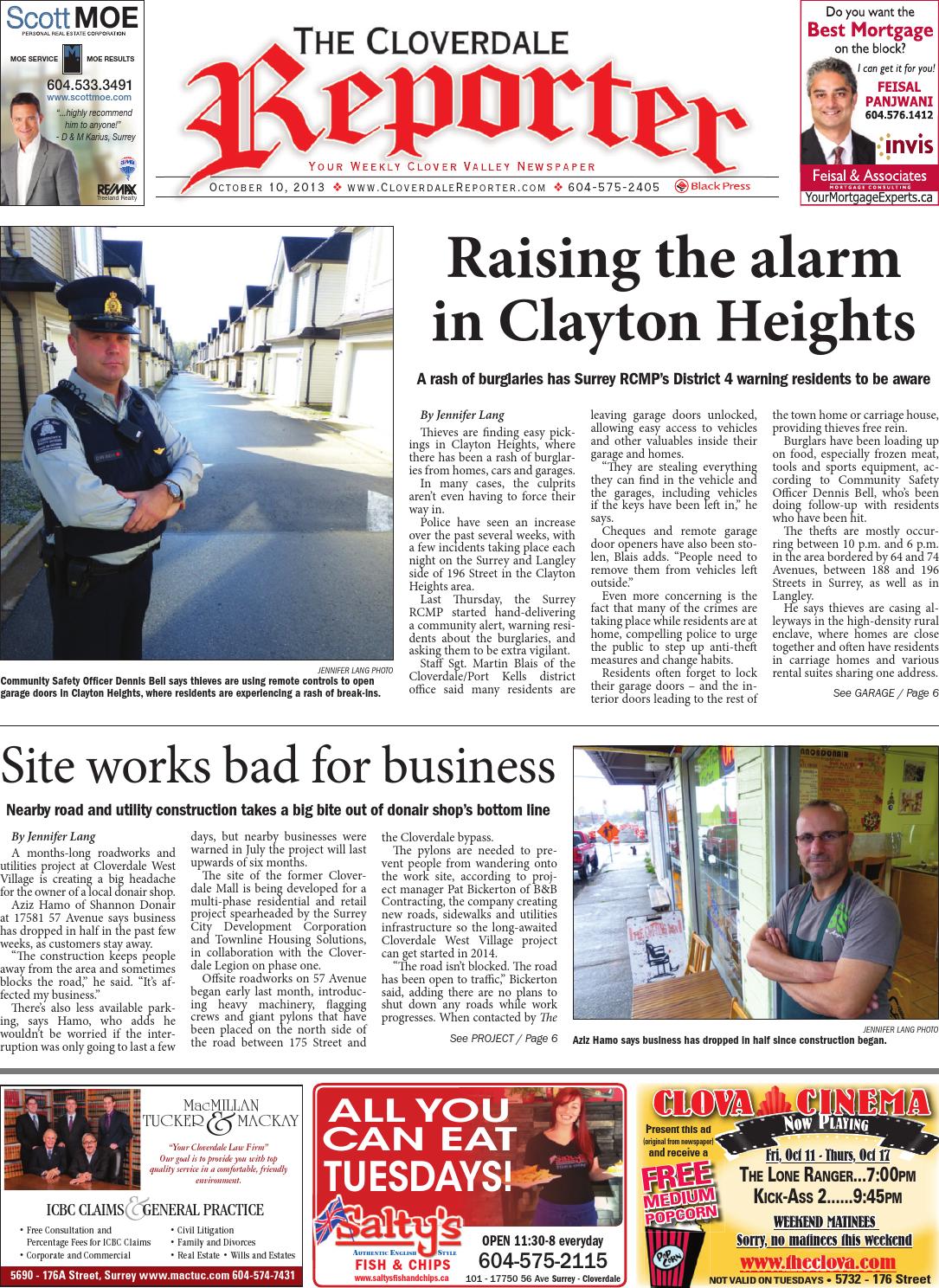 Cloverdale Reporter, October 10, 2013 by Black Press Media Group Issuu