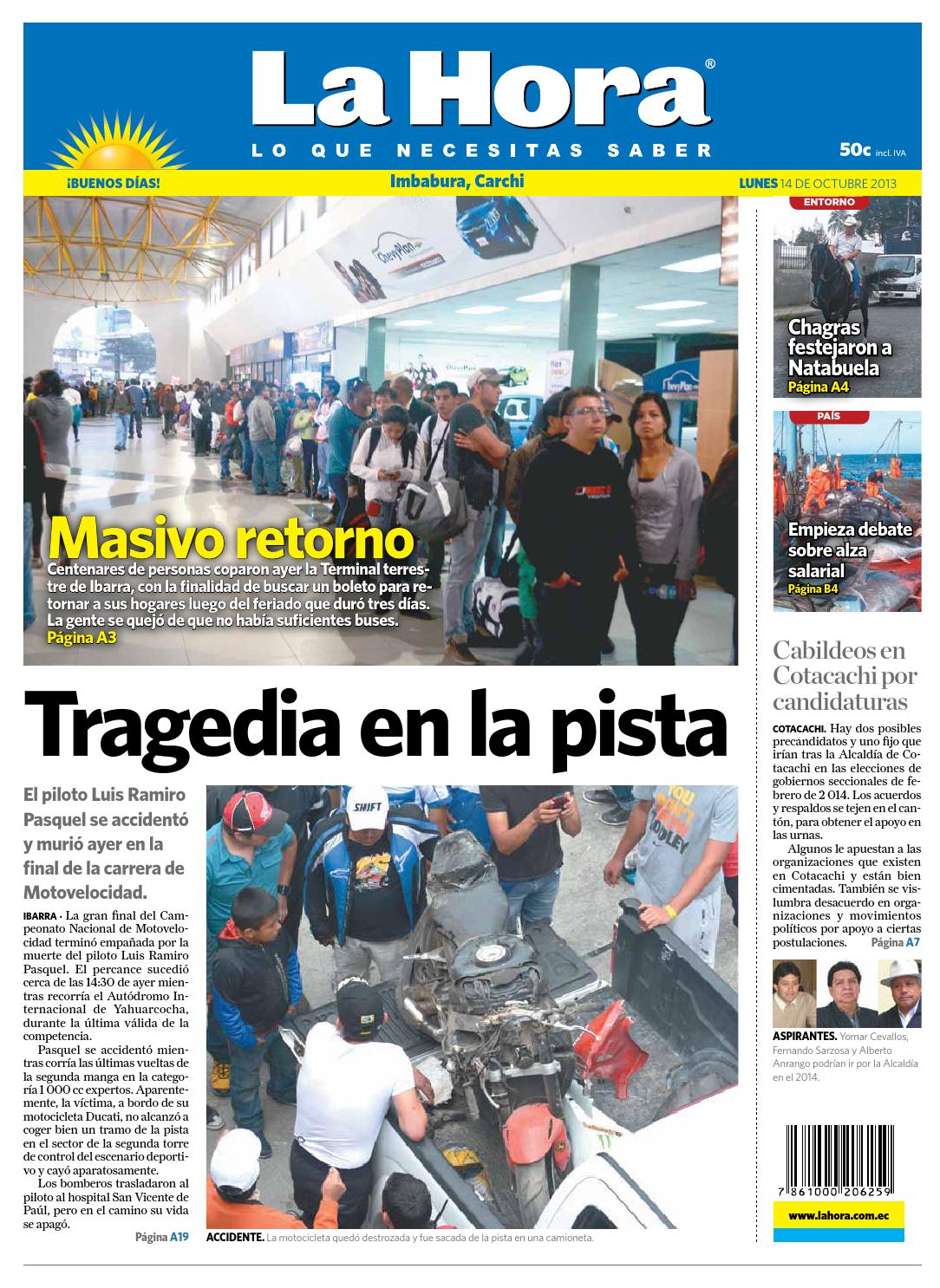 La Hora Imbabura 14 Octubre 2013 By LA HORA Ecuador Issuu