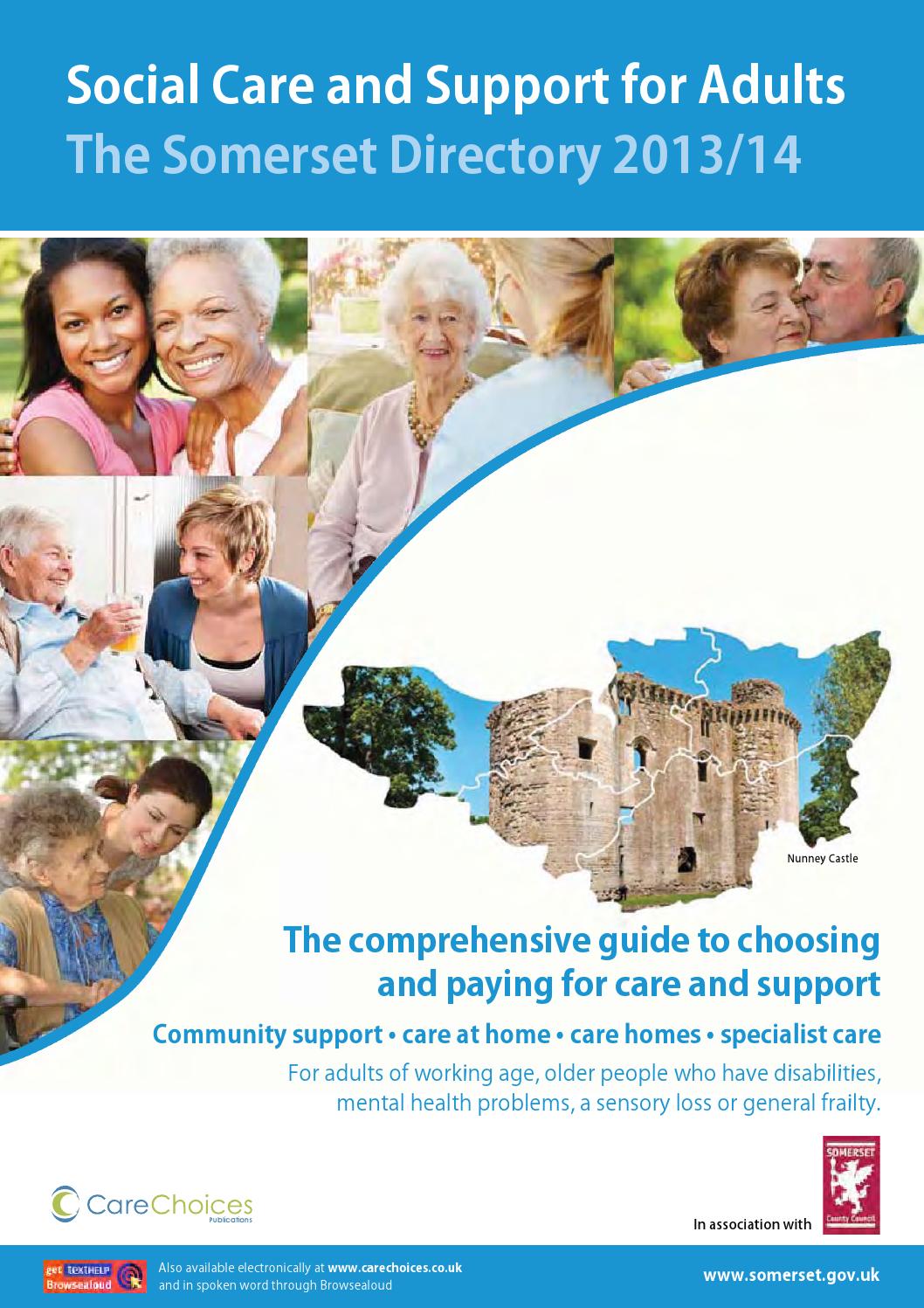 The Somerset Directory Social Care and Support for Adults 2013/14 by Care Choices Ltd Issuu