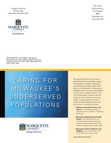 Marquette Nurse 2013 by Marquette University - Issuu