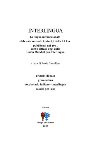 Interlingua by Paolo Castellina - Issuu