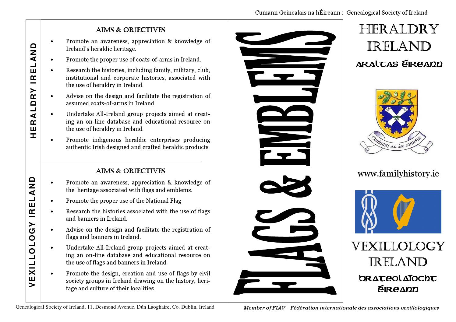 Vexillology Ireland Heraldry Ireland By Genealogical Society Of