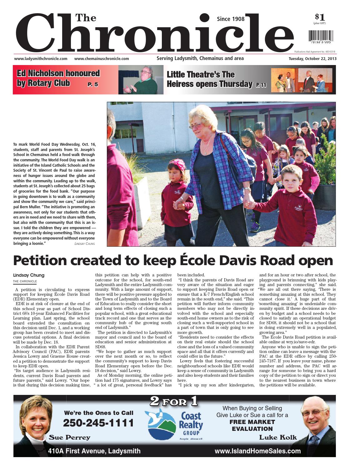 Ladysmith Chronicle, October 22, 2013 by Black Press Media Group Issuu