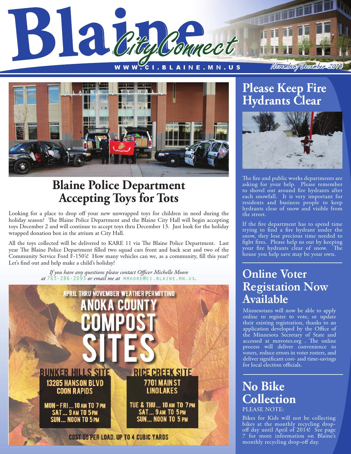Blaine CityConnect 2013 Nov/Dec by City of Blaine Issuu