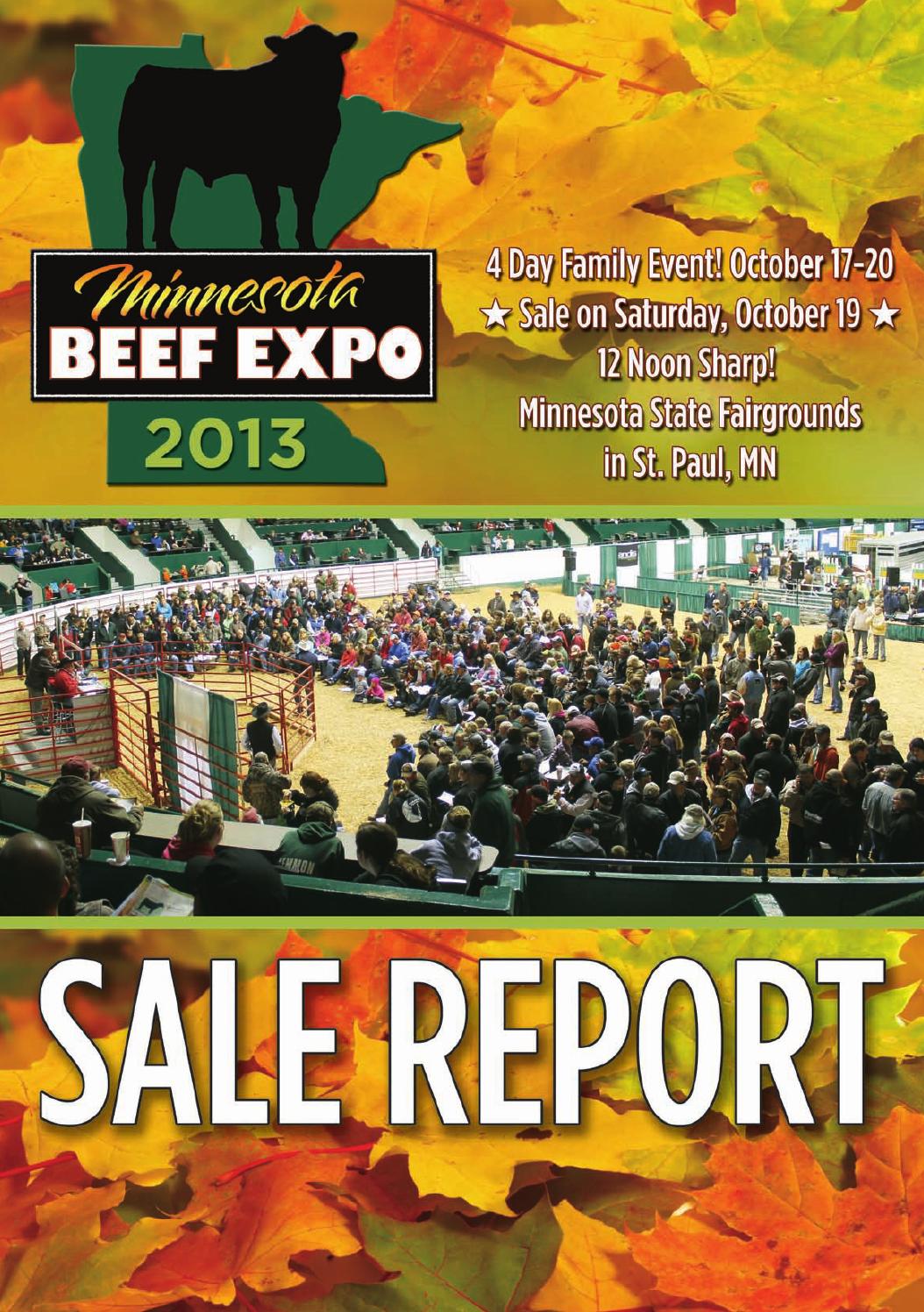 Mn Beef Expo Sale Report 2013 by Eberspacher Enterprises Issuu