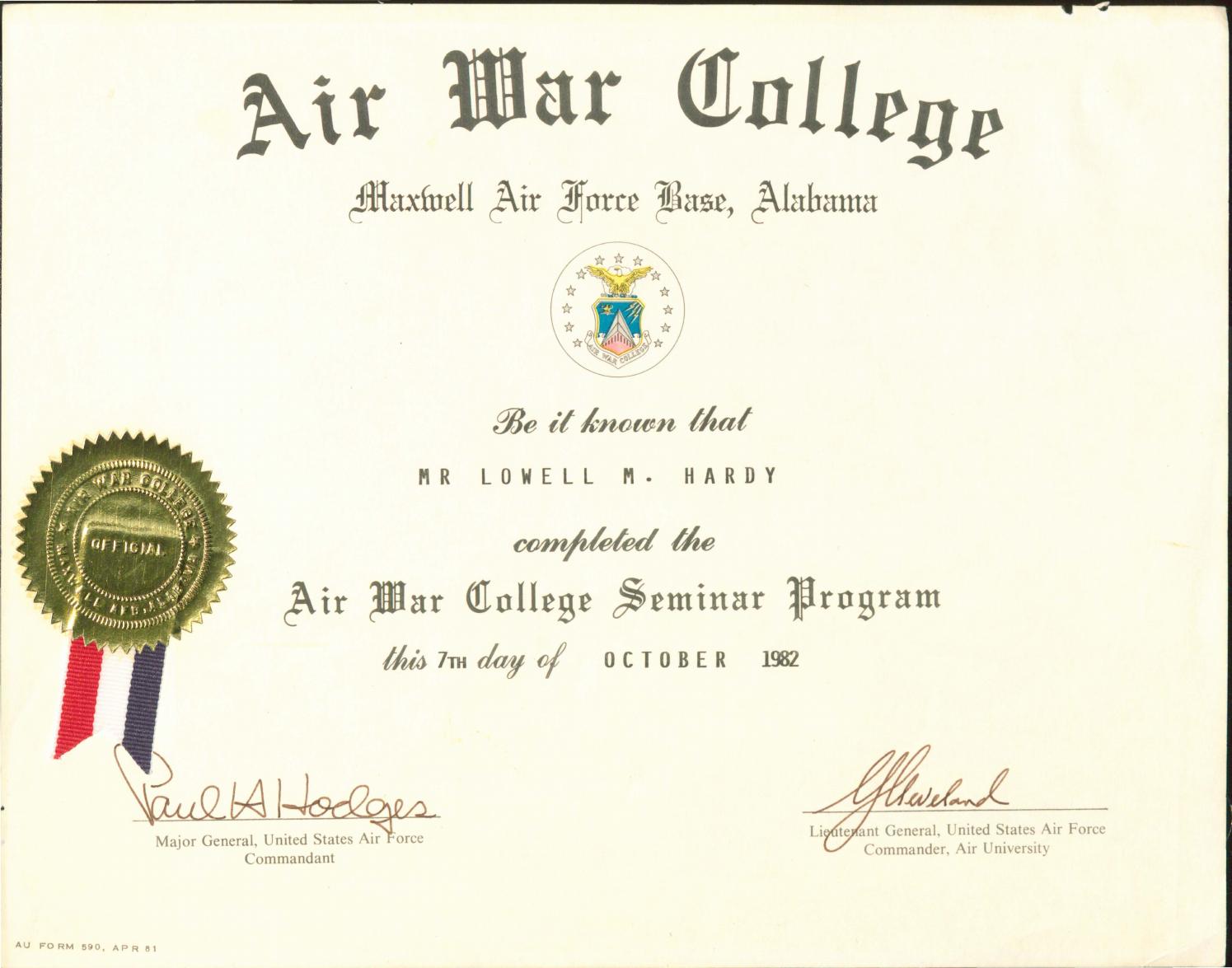 Air war college paper image