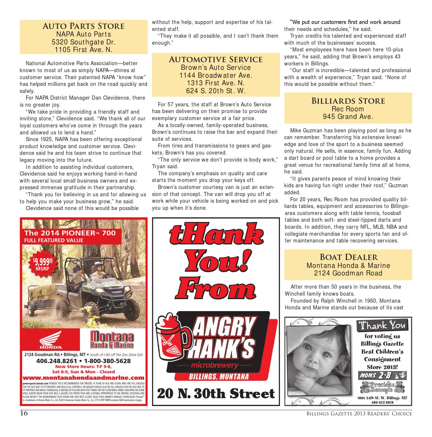 Readers Choice 2013 By Billings Gazette Issuu